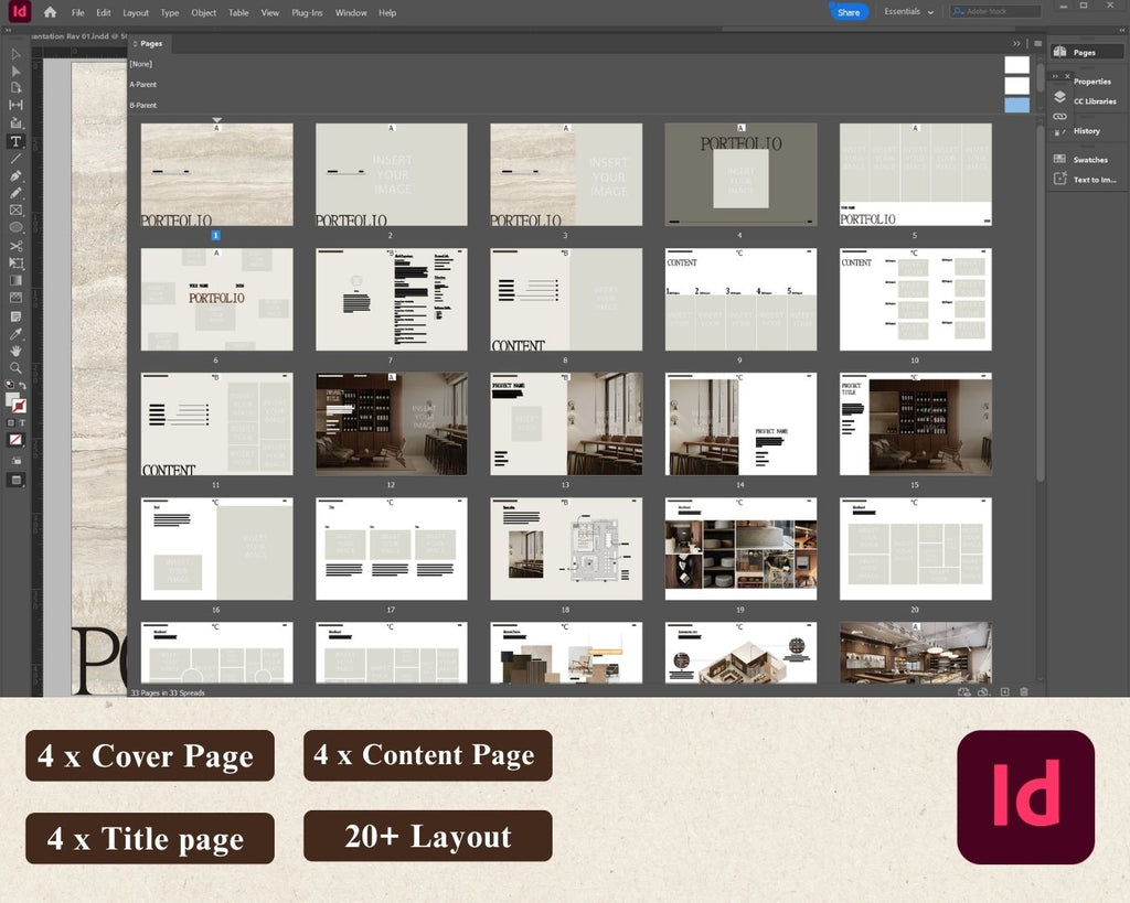 Interior Design Portfolio Template – The Portfolio Archive